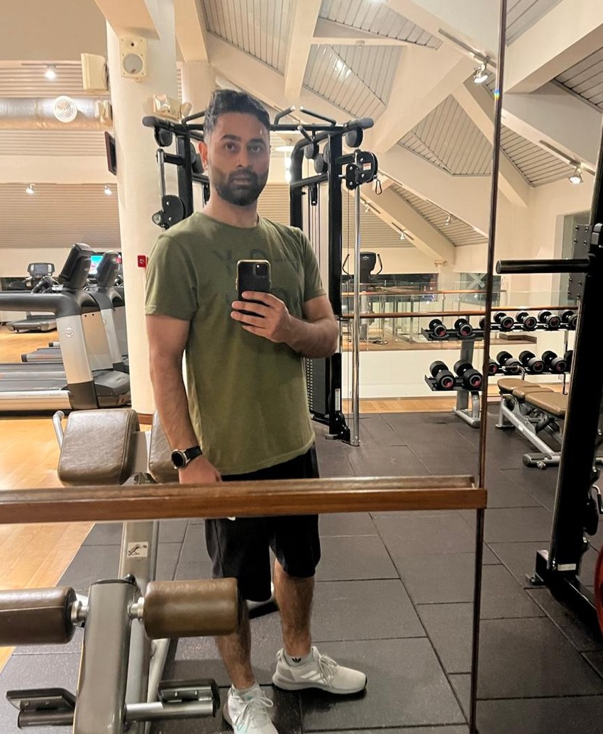 Abhishek at the gym